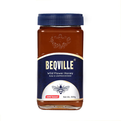 Beqville NMR Tested Organic 100% Raw & Natural Forest Honey - 500gm Glass Jar